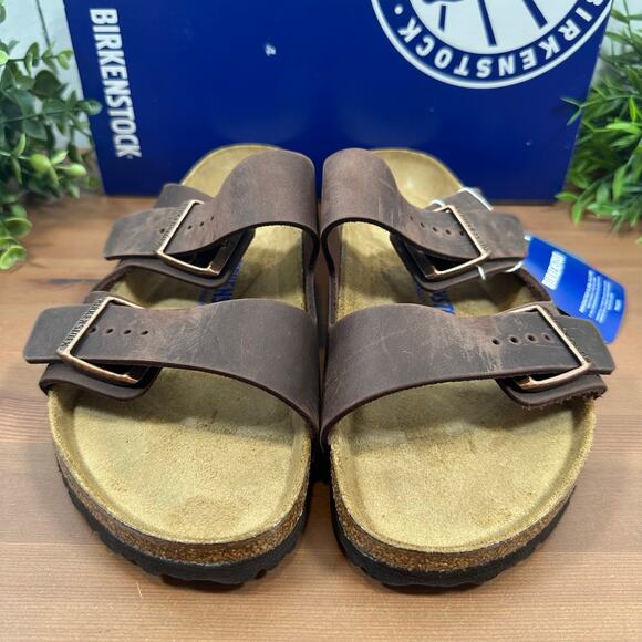 Birkenstock Arizona Soft Footbed Oiled Leather Habana Sandals Size 41 US W10/M8 - Picture 5 of 11